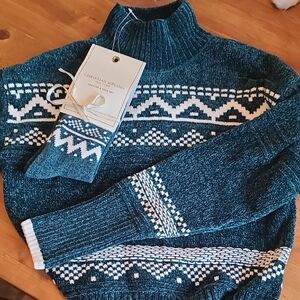 Christian Siriano Hunter Green Sweater And Sock Set